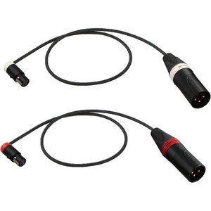 Cable Techniques Low-Profile TA3F to Straight XLR-3M Male Cable for Rode Stereo VideoMic X (Pair, 24")