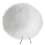 Bubblebee Industries Windbubble Miniature Imitation-Fur Windscreen (Lav Size 2, 35mm, White)