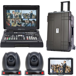 Datavideo HS-1600T Mark II Portable Web Production Studio with 2 x PTZ Cameras & Case (Black)