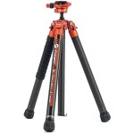 Fotopro X-Aircross 3 Carbon Lite Fiber Travel Tripod with FPH-32Q Ball Head (Flame Orange)