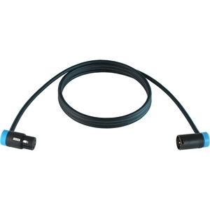 Cable Techniques Low-Profile Right-Angle XLR Female to Low-Profile Right-Angle XLR Male Stage & Studio Mic Cable (Blue Caps, 10')