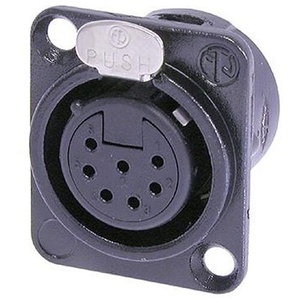 Neutrik DL1 Series 7-Pole Female XLR Receptacle Solder Cups (Black/Gold)