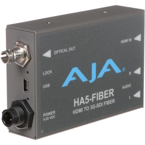 AJA HA5-Fiber HDMI to 3G-SDI Fiber Mini Converter