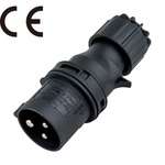 KUPO CEE FORM 16A/3P/230V, LINE MALE (BLACK)