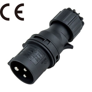 KUPO CEE FORM 16A/3P/230V, LINE MALE (BLACK)