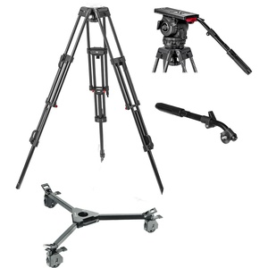 Sachtler Video 18 S2 Head System with ENG 2D Aluminum Tripod, Pan Bar & Dolly S