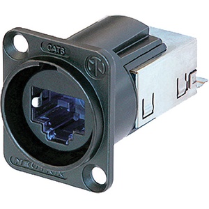 Neutrik NE8FDY-C6-B etherCON Cat 6 D-Shape Panel Connector (Black)