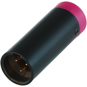 Cable Techniques Low-Profile Right-Angle Mini-XLR 3-Pin Male Connector with Adjustable Exit (Standard Outlet, Purple Cap)