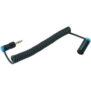 Cable Techniques Right-Angle Locking 3.5mm TRS to Low-Profile TA3M Coiled Cable for Sennheiser (8 to 15")