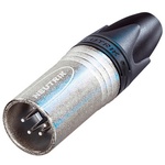 Neutrik NC4MXX-B 4-Pole Male Cable Connector with Black Metal Housing and Gold Contacts