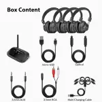Avantree Quartet - 4 Wireless Headphones & 1 Transmitter