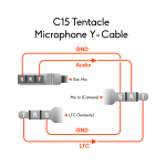 Tentacle and Microphone to Camera Y-Cable